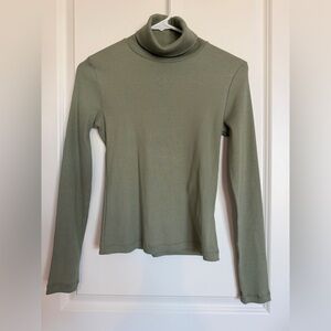 Olive Green Turtleneck Sweater